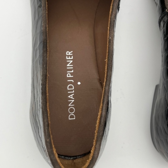 Donald J Pliner Helene 2 Brown Crocodile Embossed Loafer; Size 7.5N; EUC - Picture 8 of 10